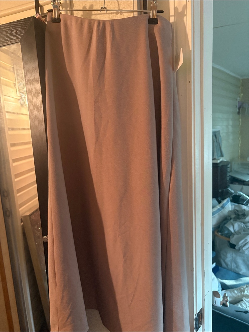 MNG  Mango taupe a line/pencil skirt. New with tag.